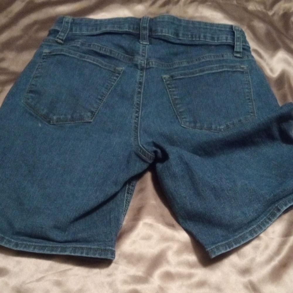 Lee Blue Denim Shorts-Midrise Short Zipper Fly RN130273 - Picture 3 of 10